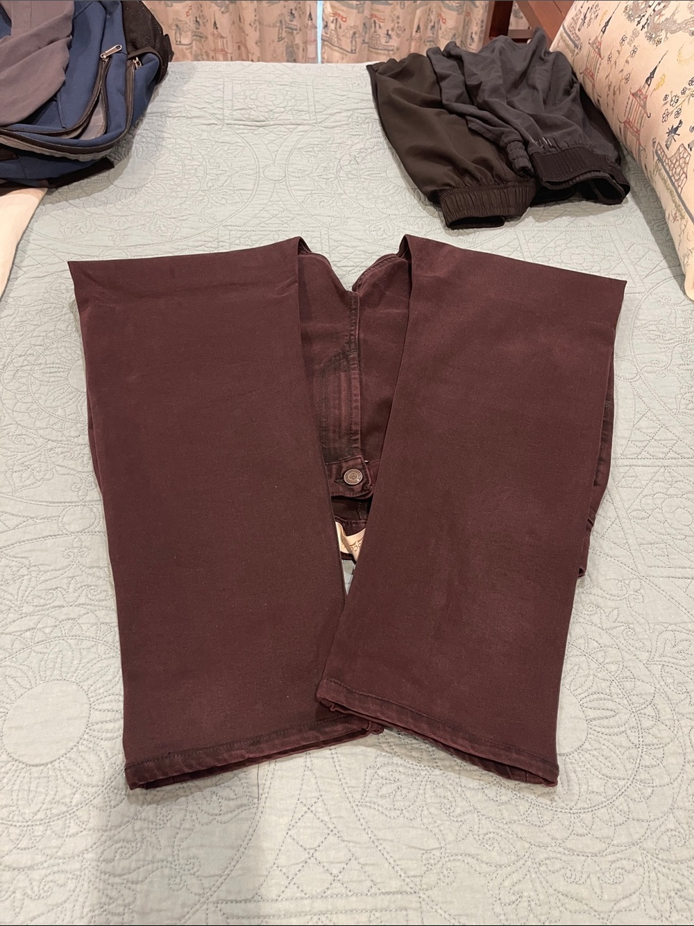 Marco Pescarolo Men’s  Straight Fit Maroon Jeans size 36x30 - Picture 8 of 11